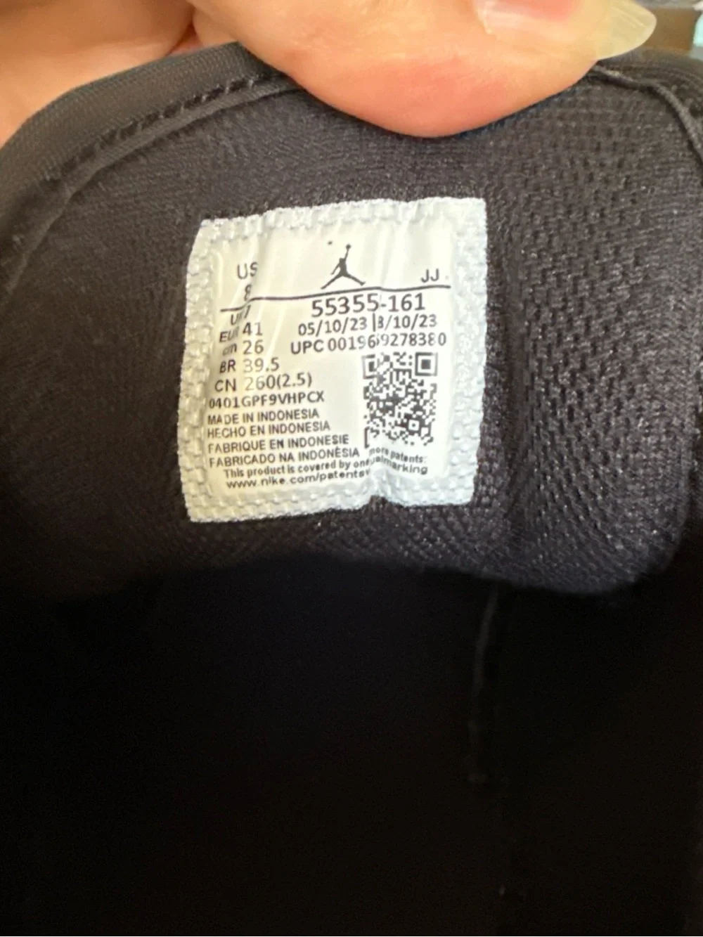 Jordan Air Jordan Low Bred Toe Black Red White Leather Sz 8 #553558-161